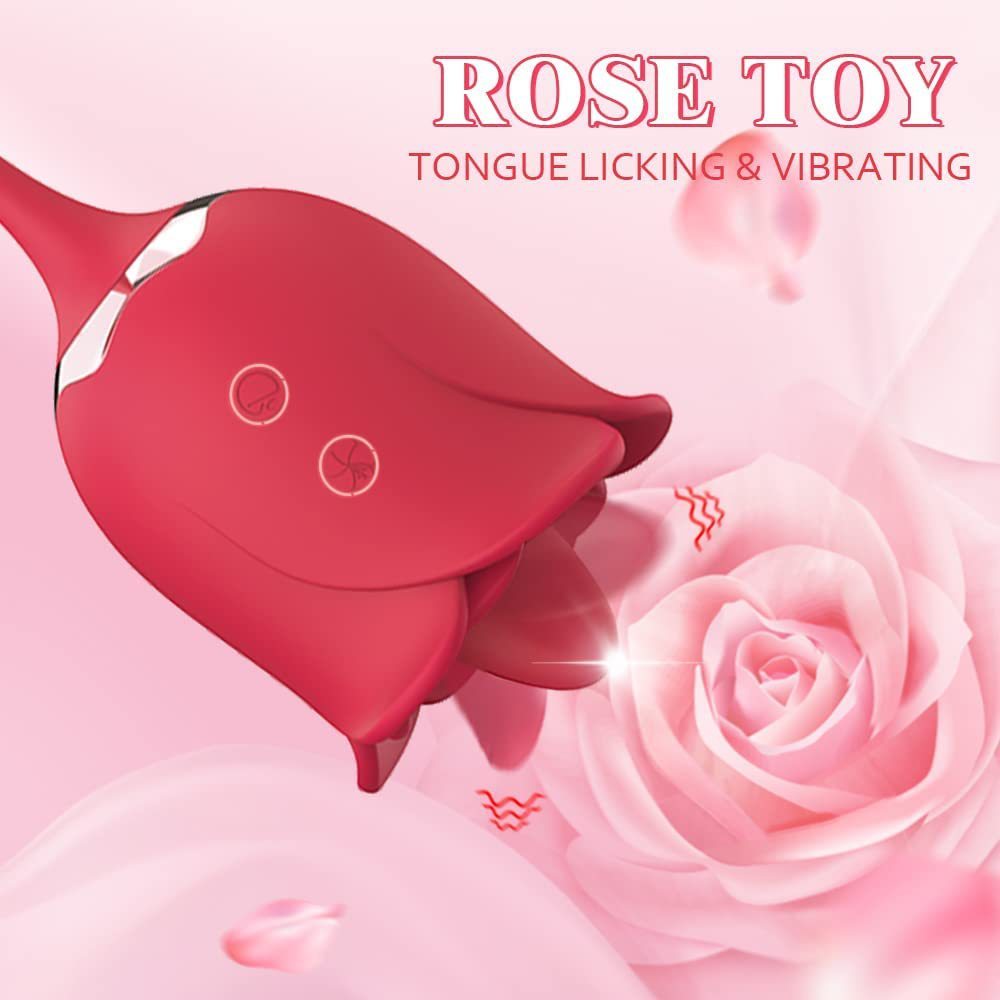 Extendable Vibrating Massager, Rose Themed