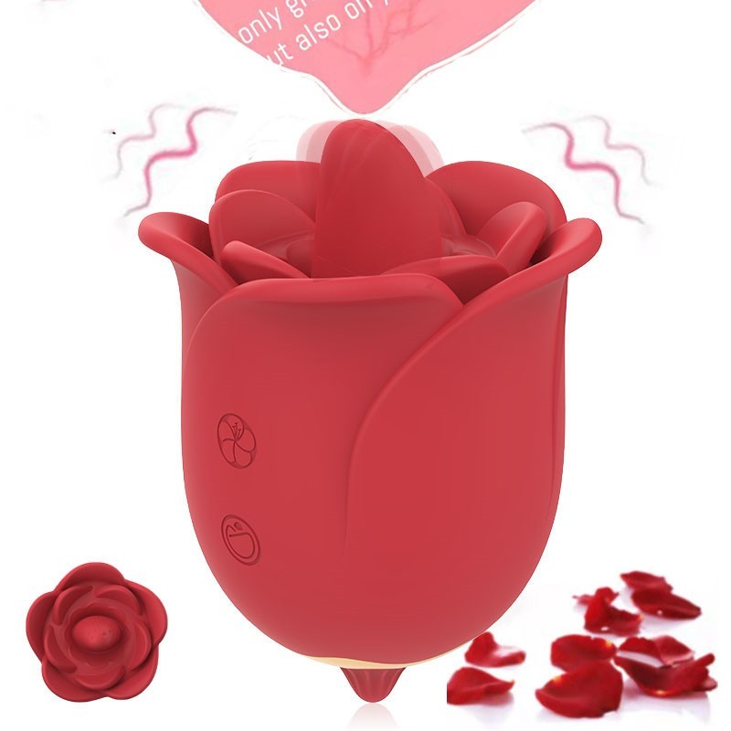 Extendable Vibrating Massager, Rose Themed